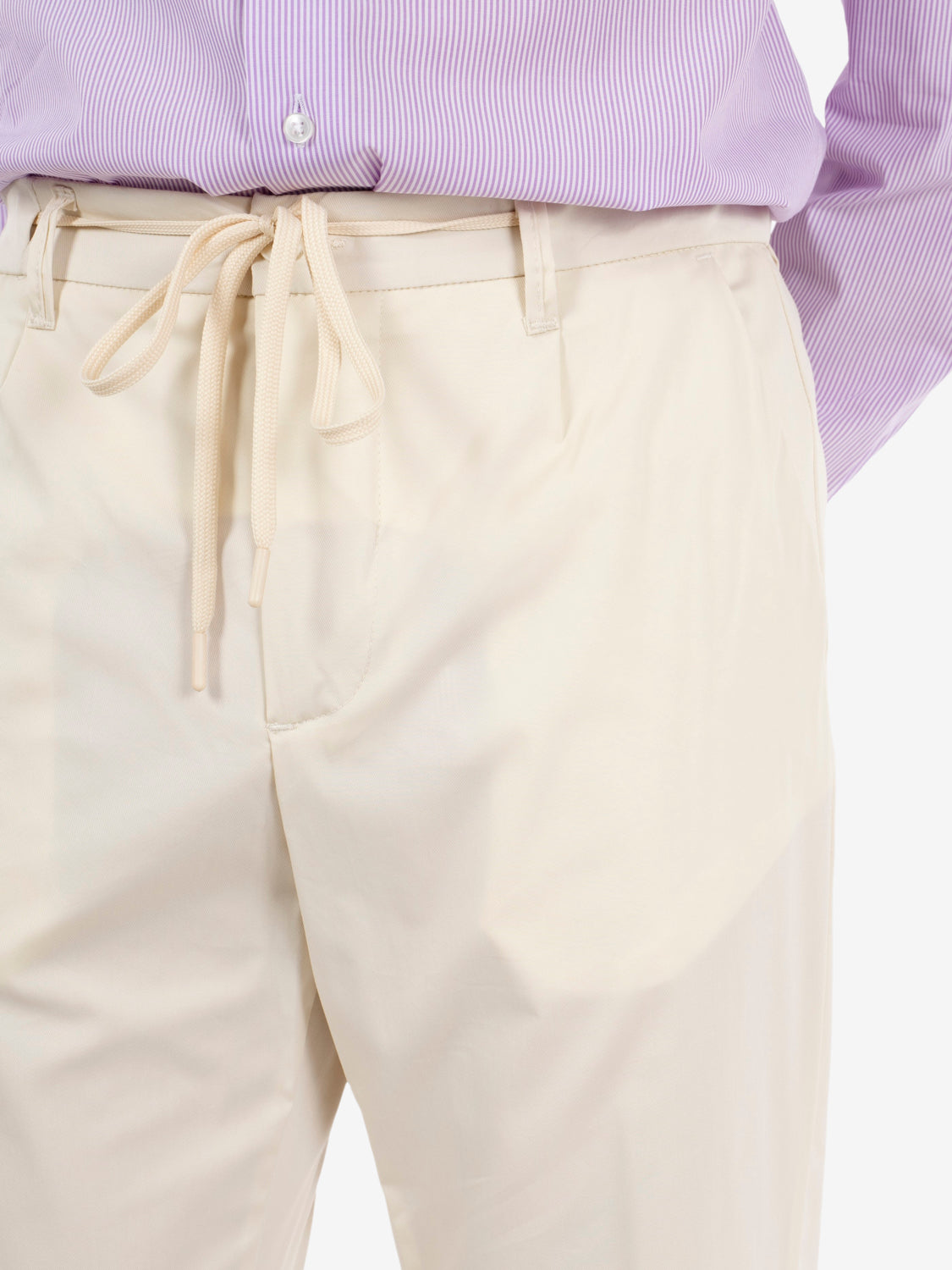 Beige Drawstring Pants