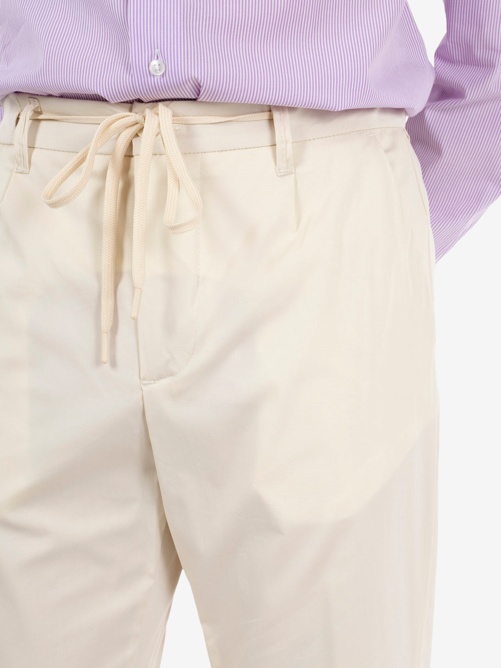 Beige Drawstring Pants