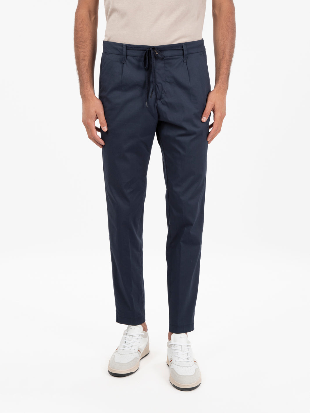 Pantaloni con coulisse blu