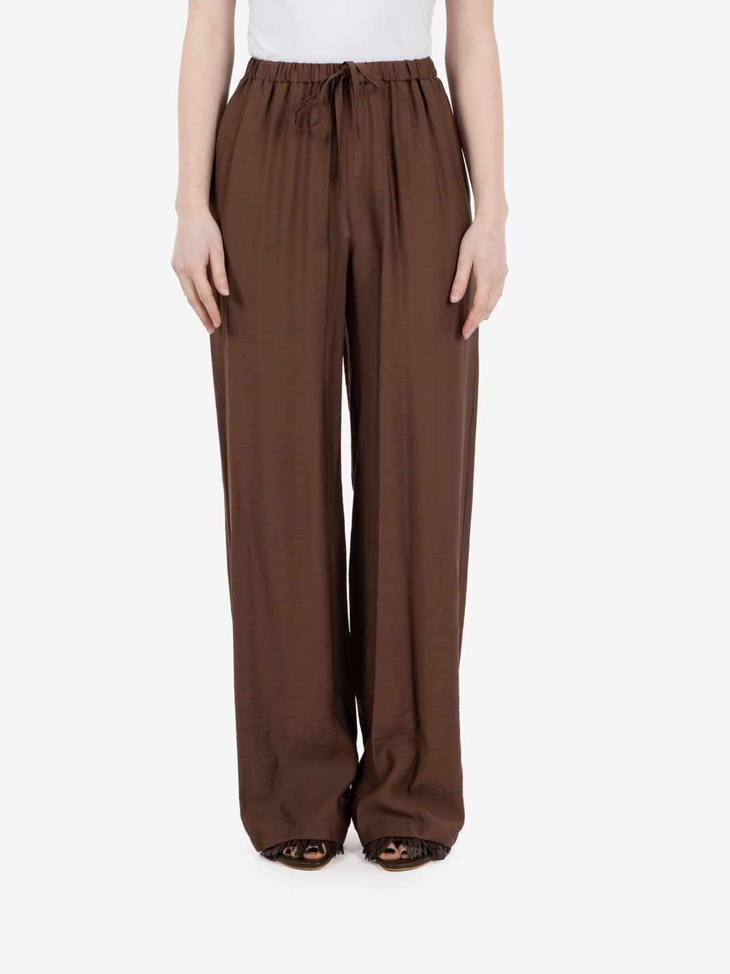 Pantaloni con coulisse cioccolato