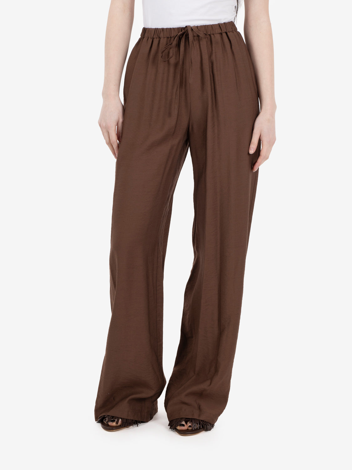 Pantaloni con coulisse cioccolato