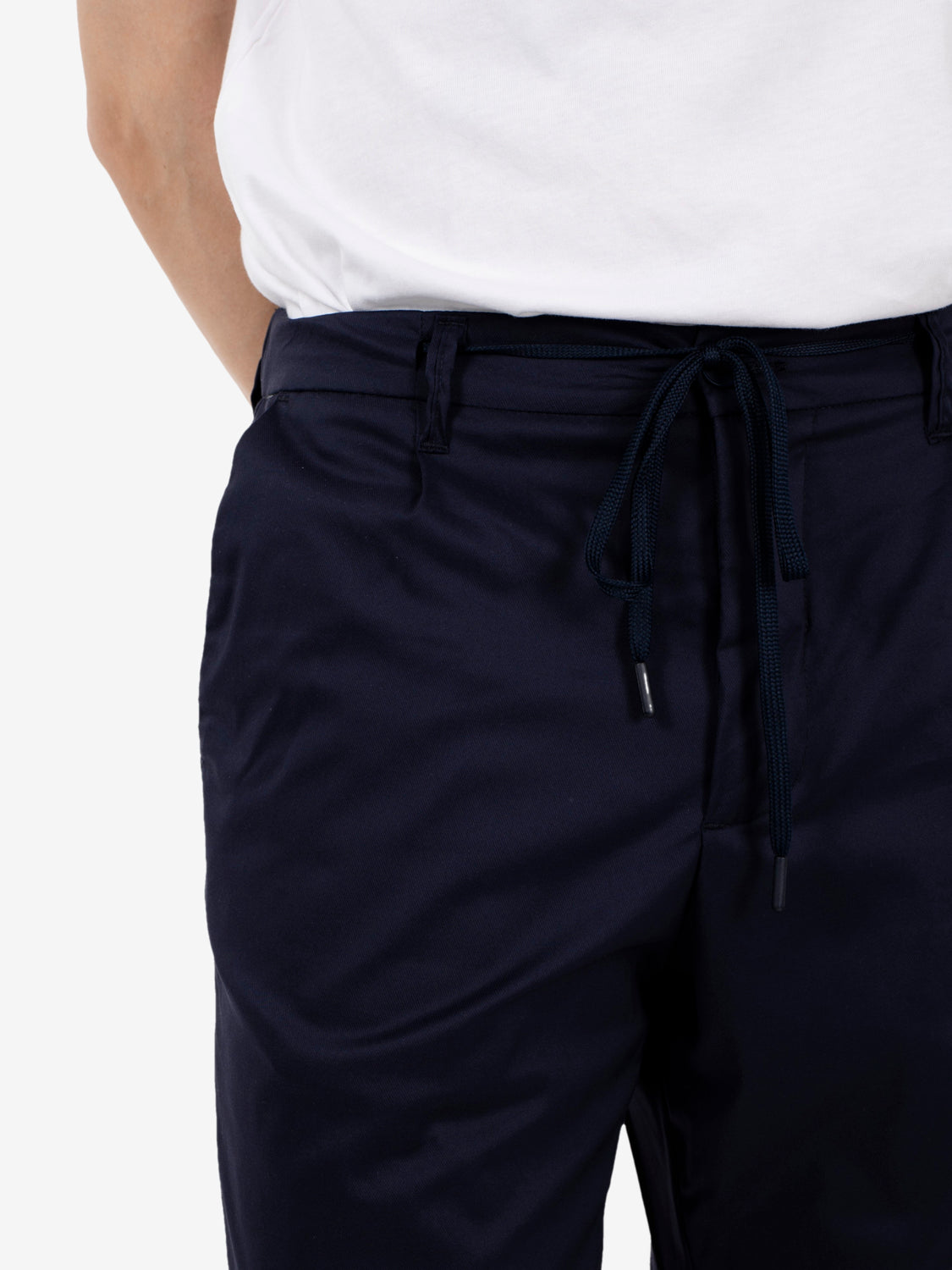 Navy drawstring trousers