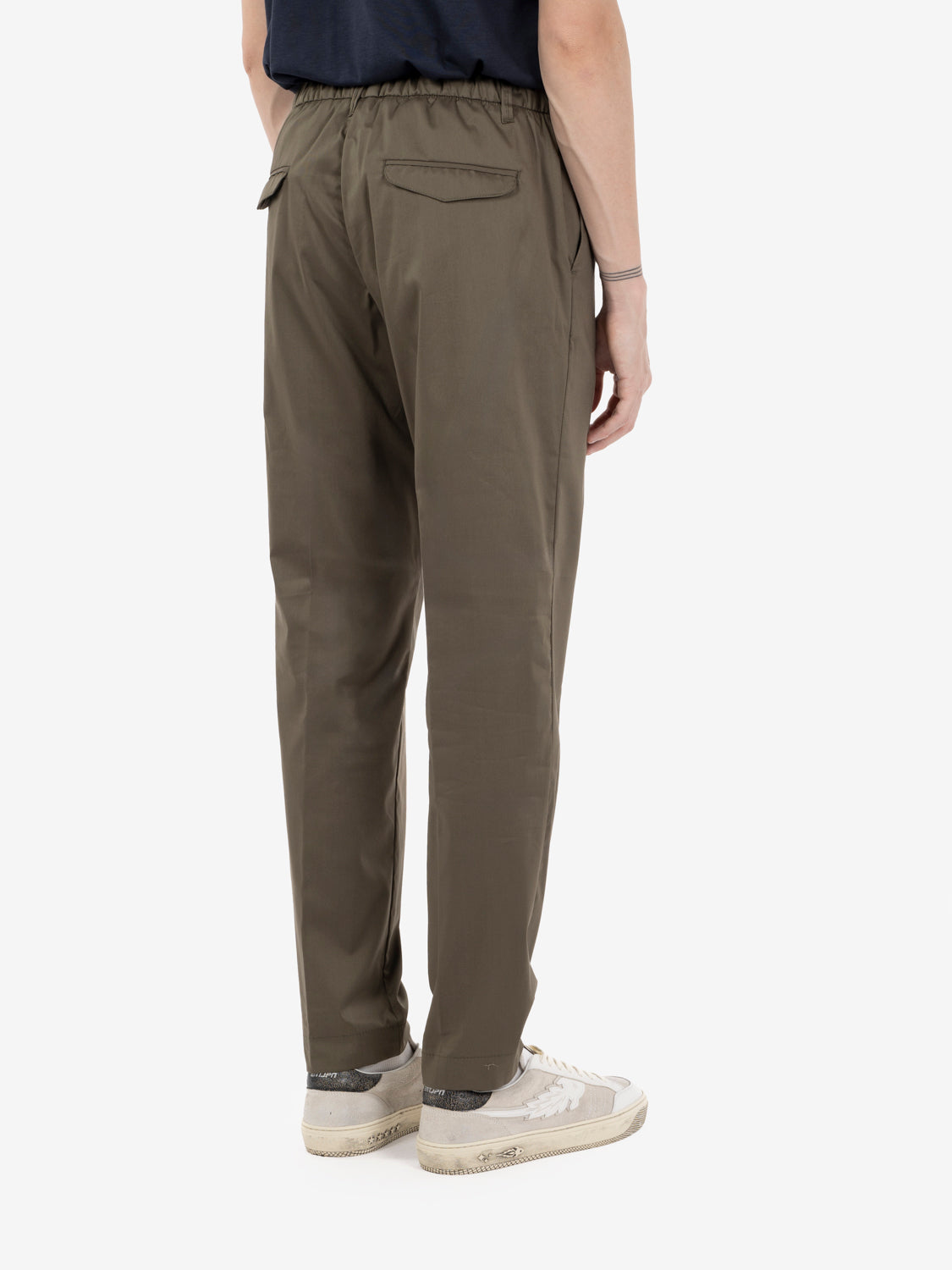 Pantaloni con coulisse verde