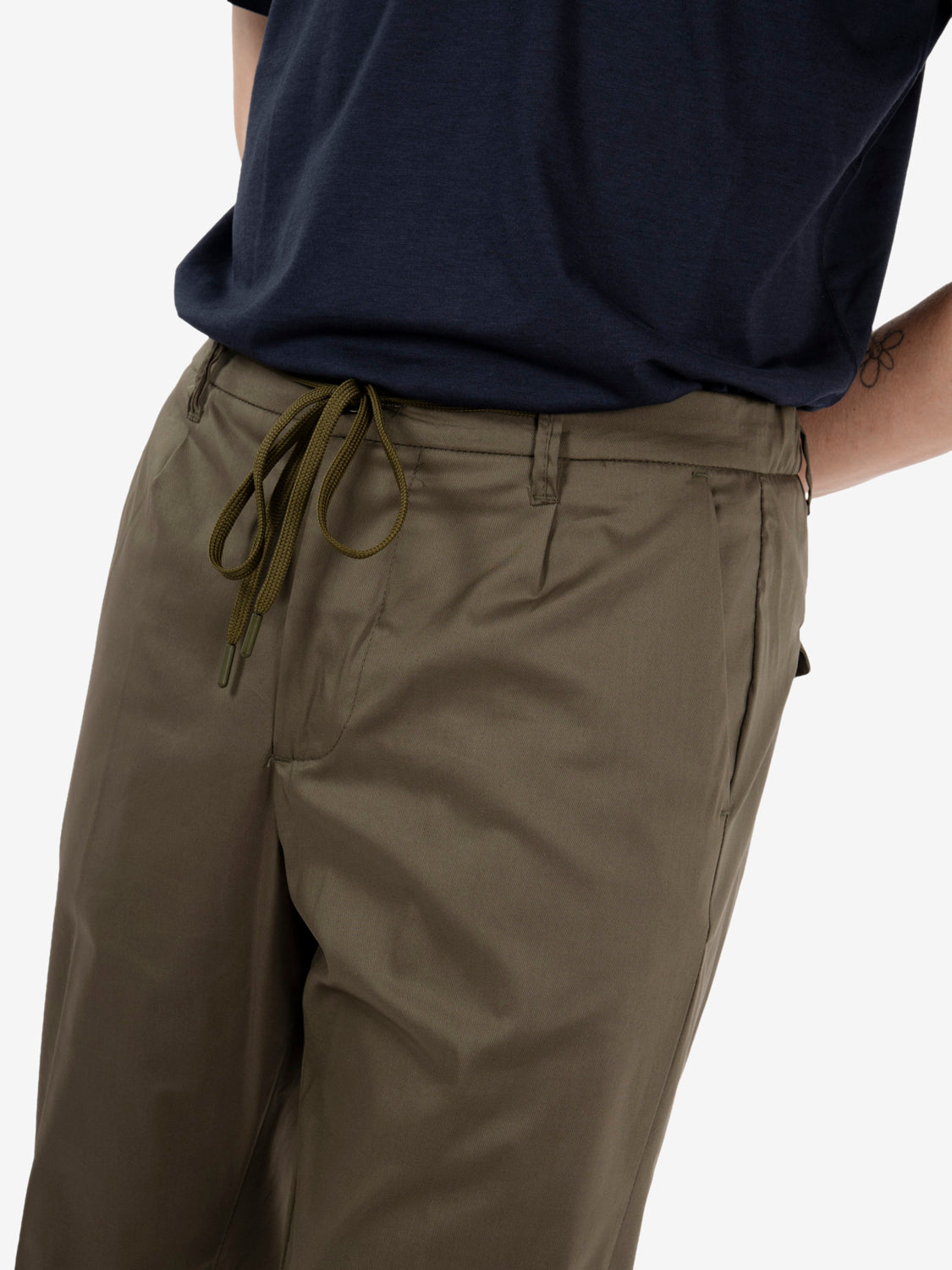 Pantaloni con coulisse verde