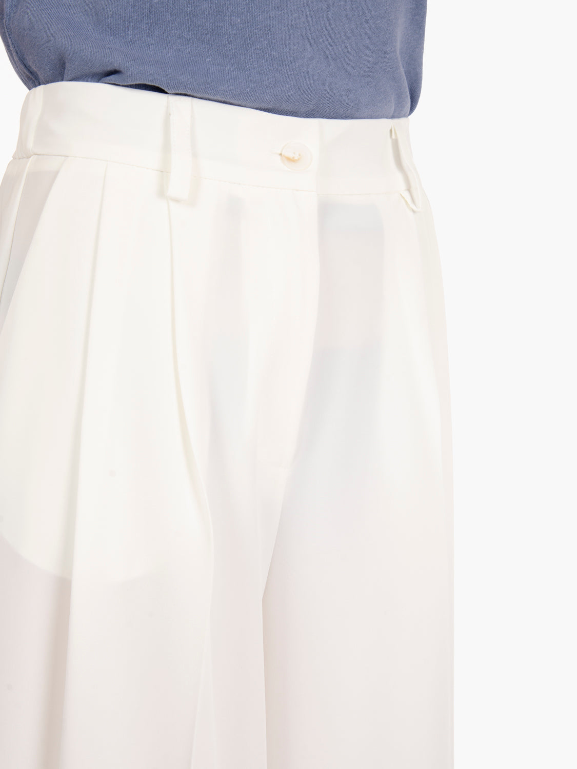 Pantaloni doppia pinces bianchi