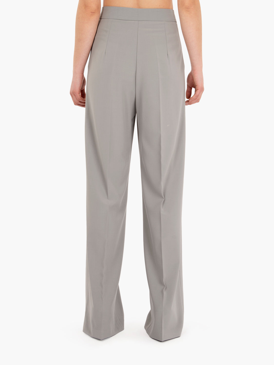 Double pleated trousers in grey