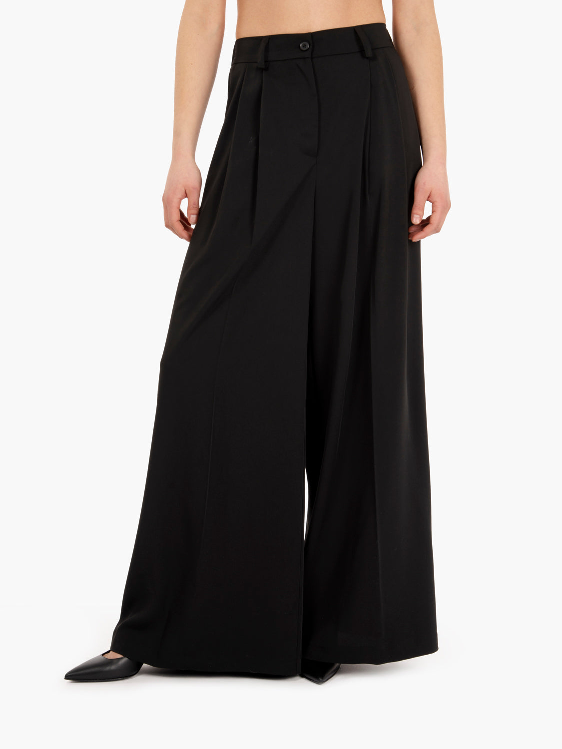 Pantaloni doppia pinces neri
