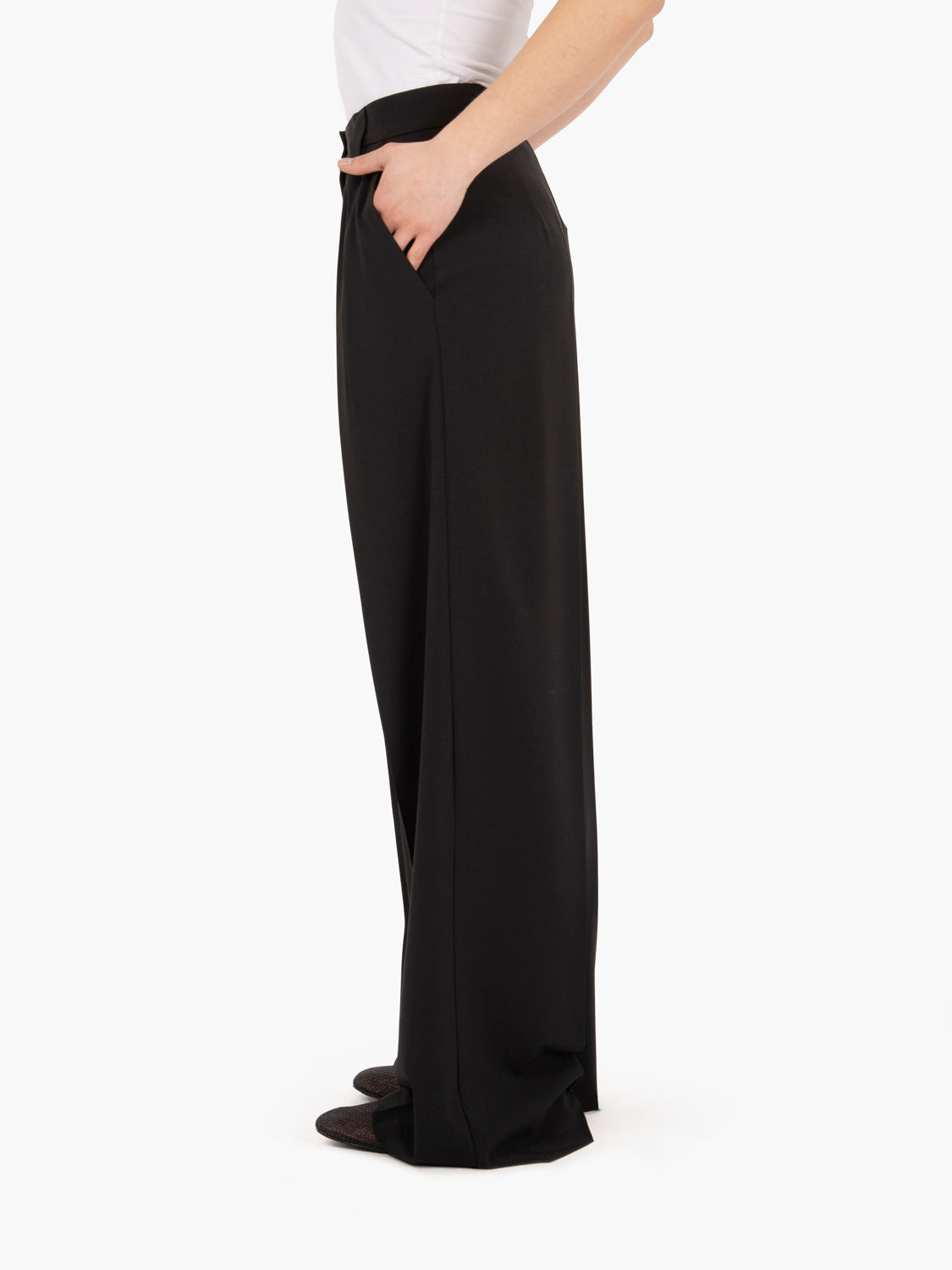 Pantaloni doppia pinces neri