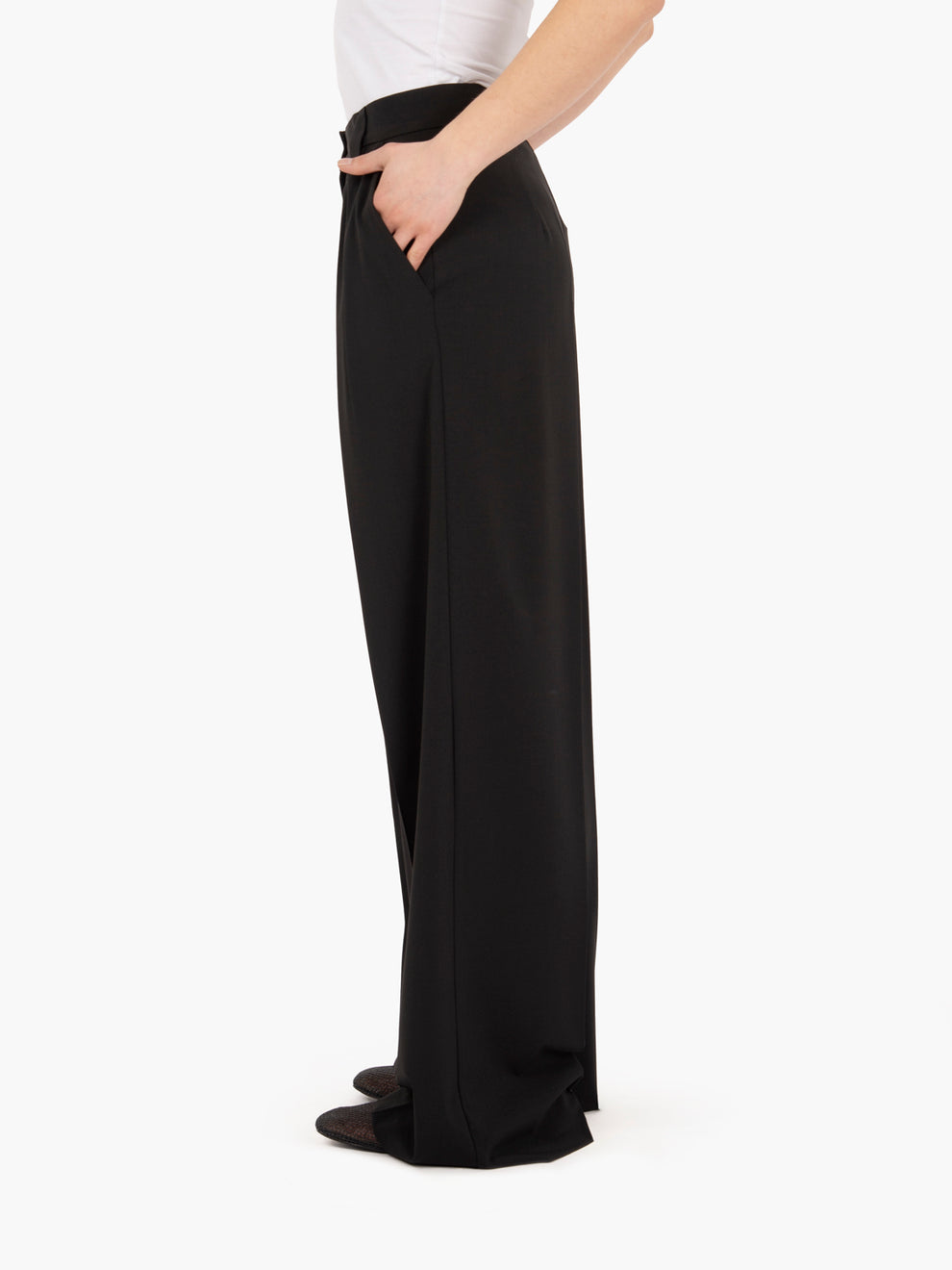 Pantaloni doppia pinces neri