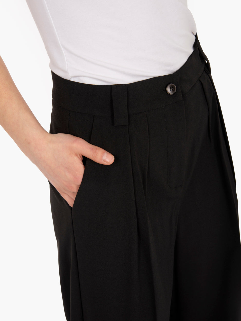 Pantaloni doppia pinces neri