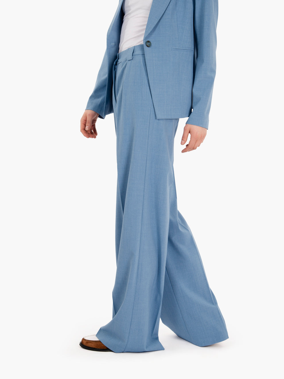 Double pleat trousers powder