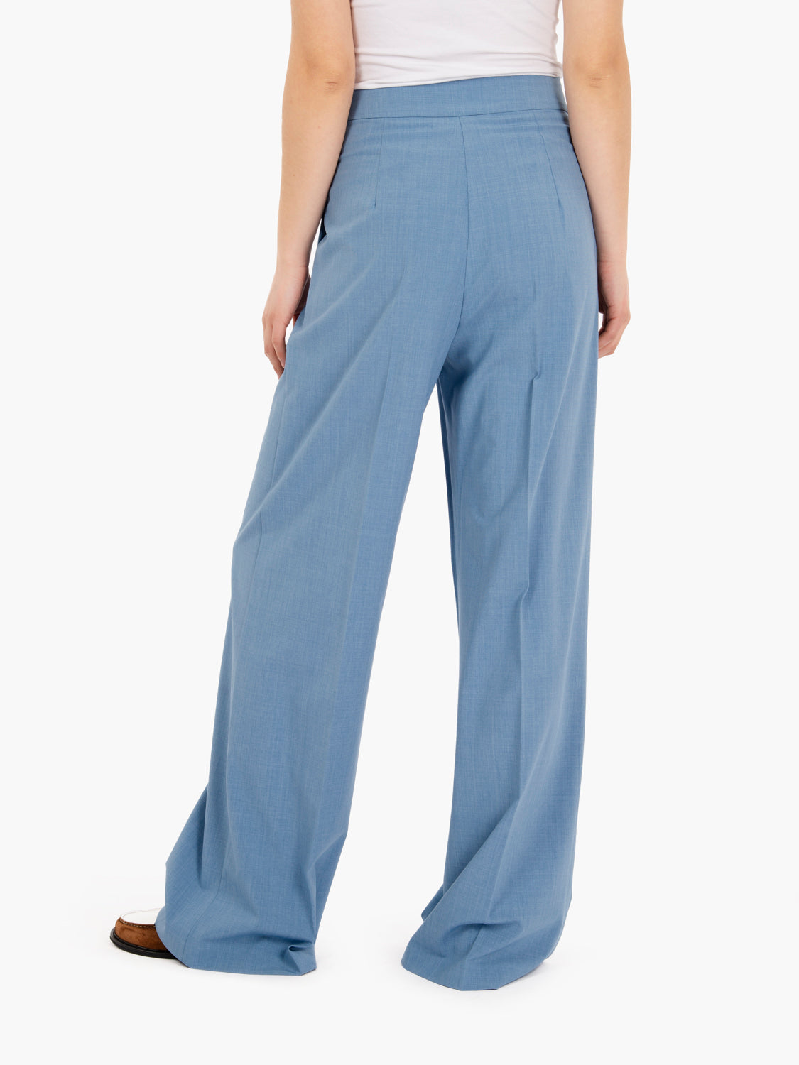 Double pleat trousers powder