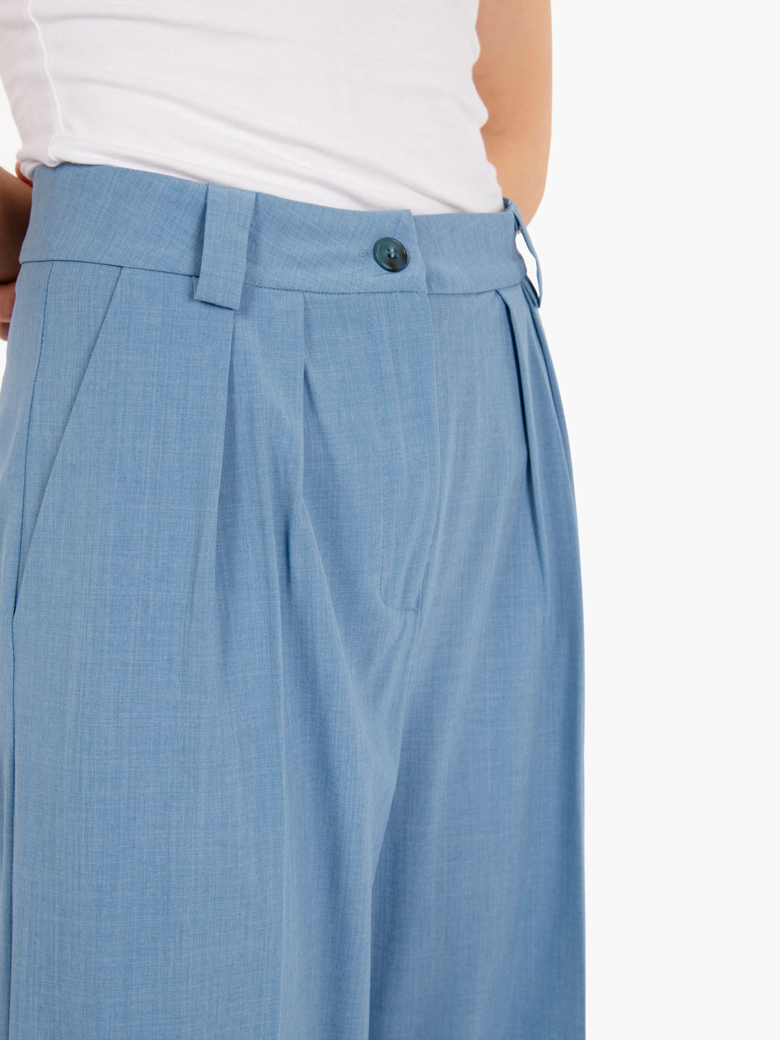 Double pleat trousers powder