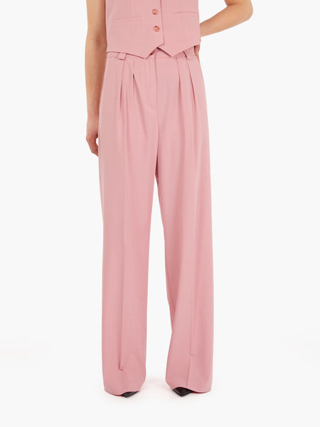 Pantaloni doppia pinces rosa