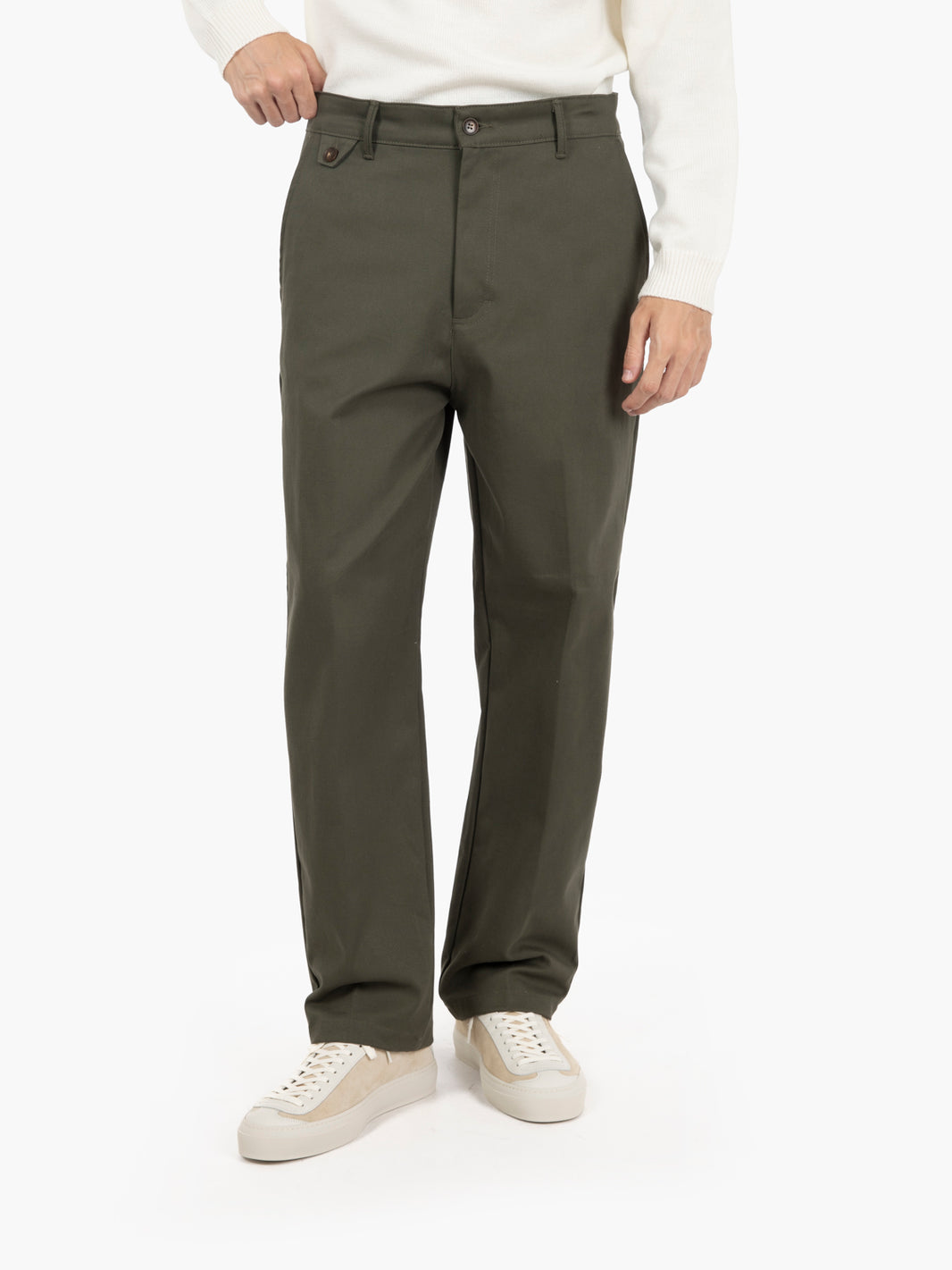 Pantaloni dritto verde
