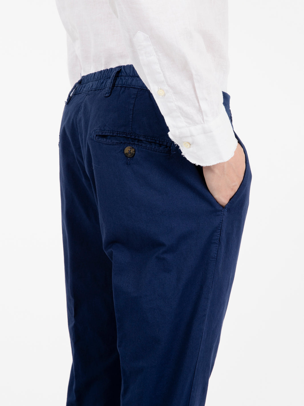 Pantaloni elastico vita navy