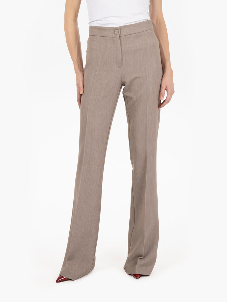 STIMM - Pantaloni flare beige