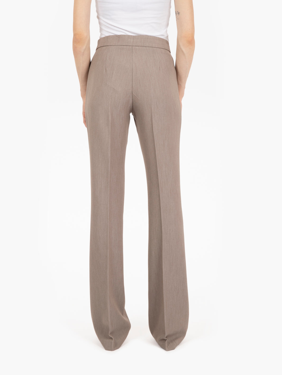 Pantaloni flare beige