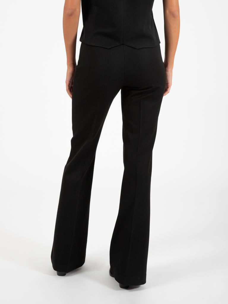 STIMM - Pantaloni flare flanella nero