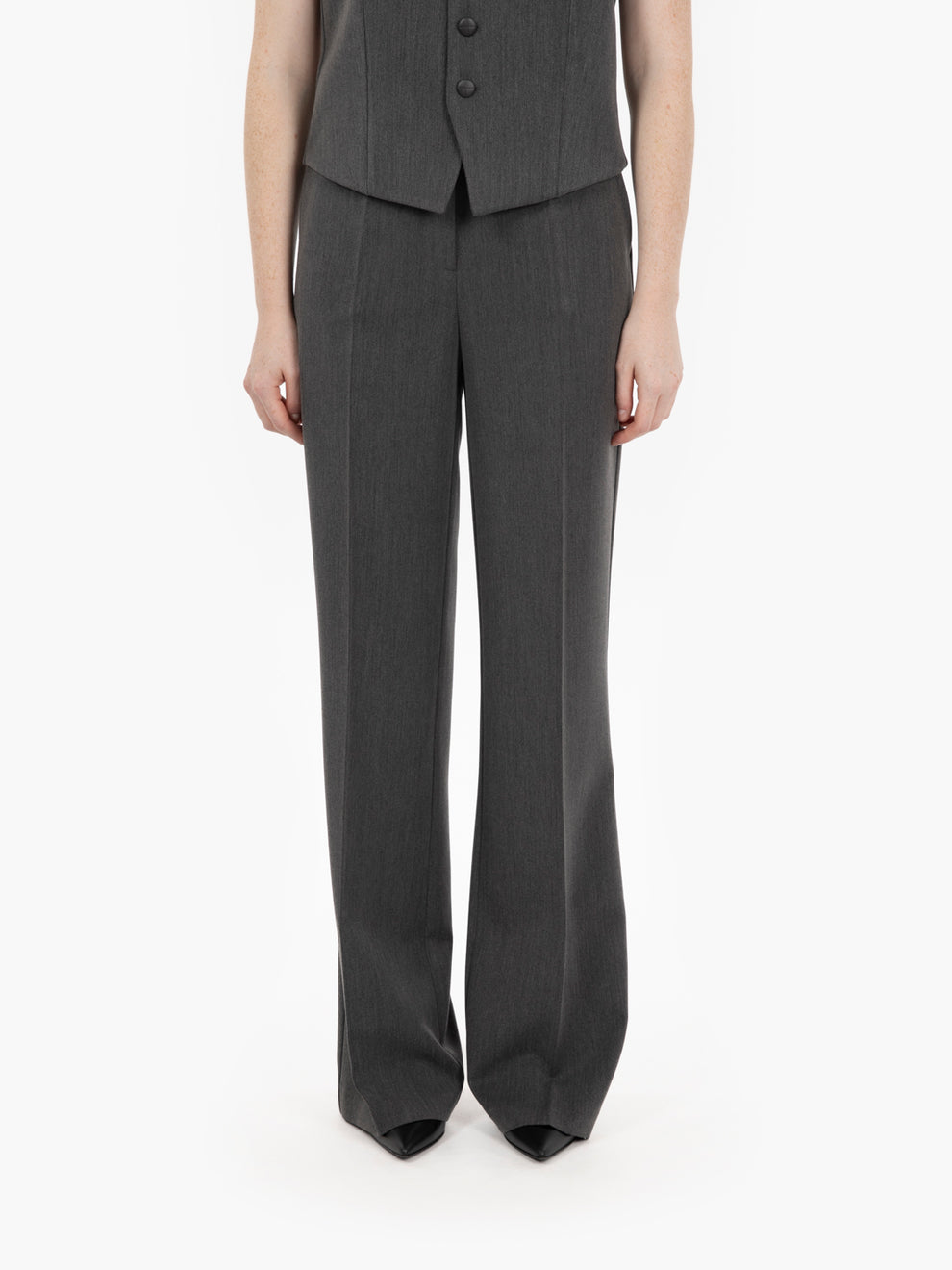Pantaloni gamba dritta antracite
