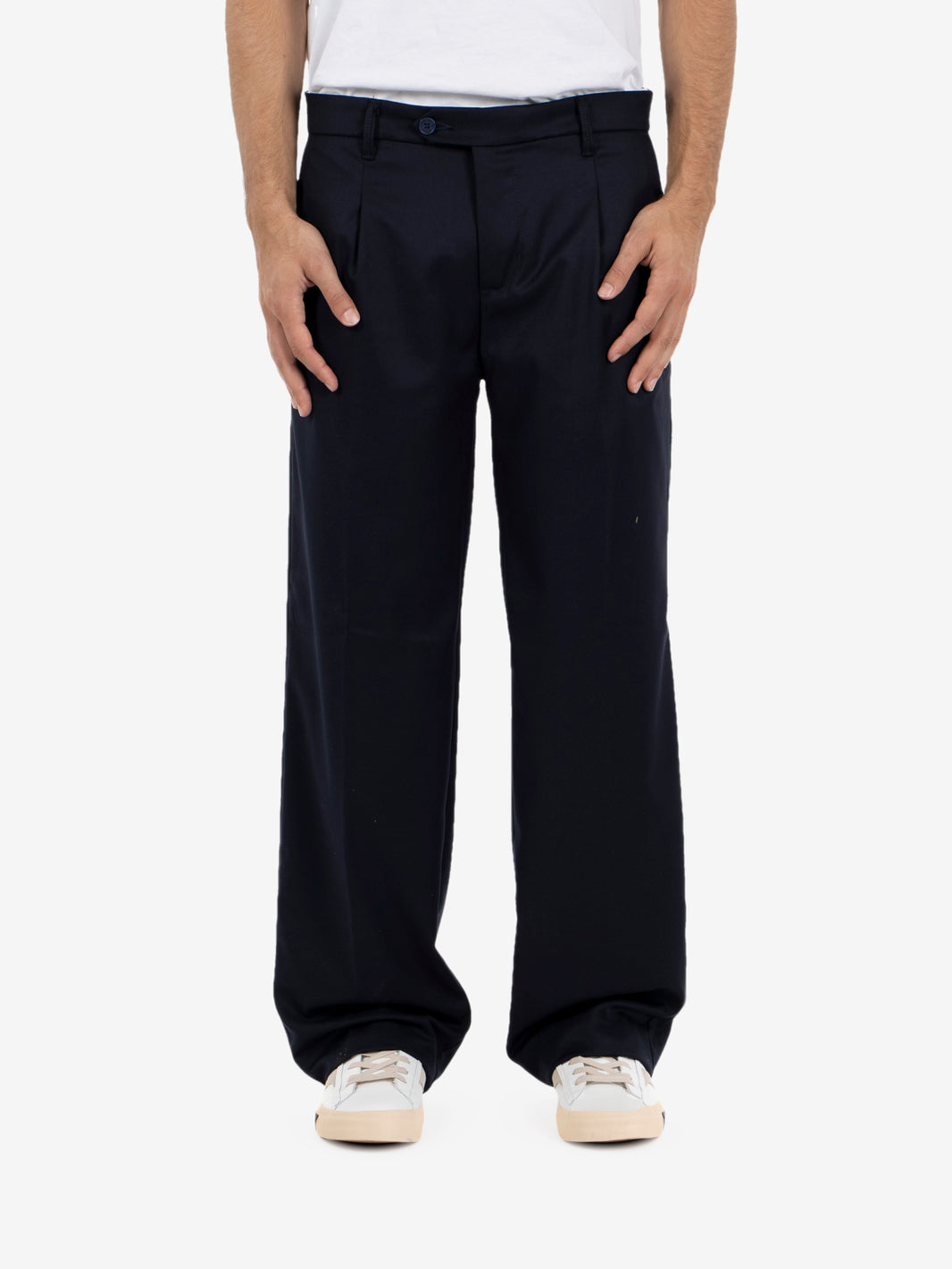 Genny blue pleated trousers