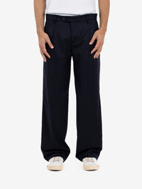 Pantaloni Genny con pinces blu