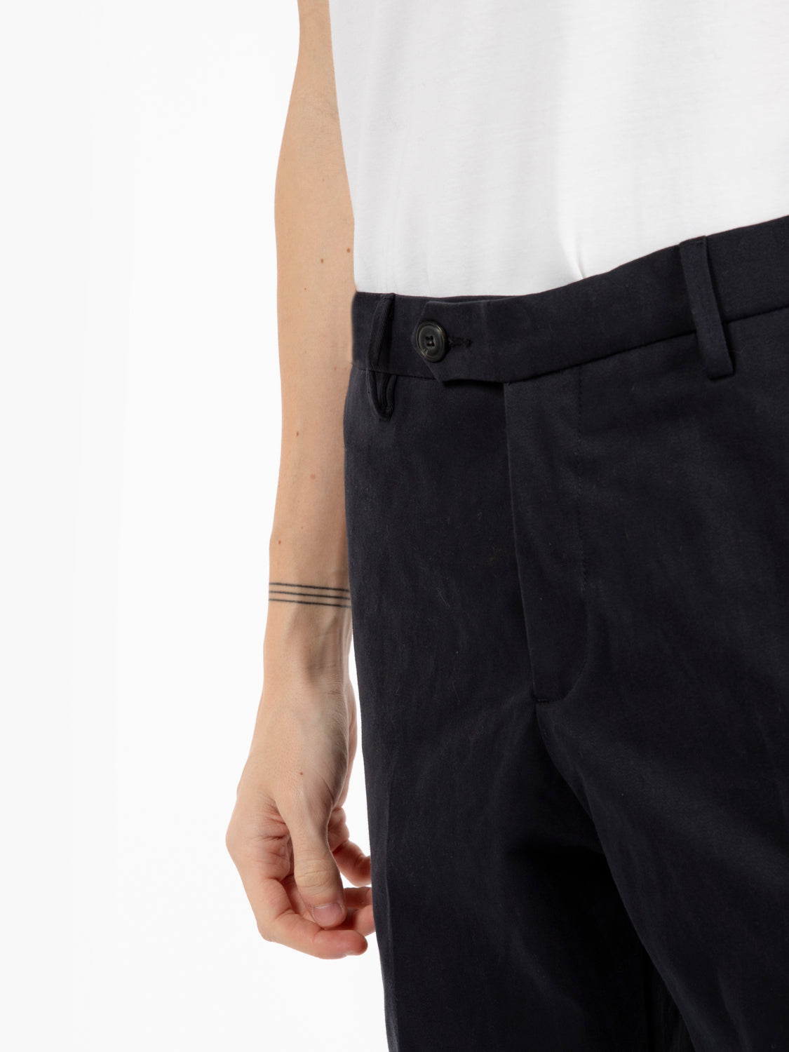 Blue cotton trousers