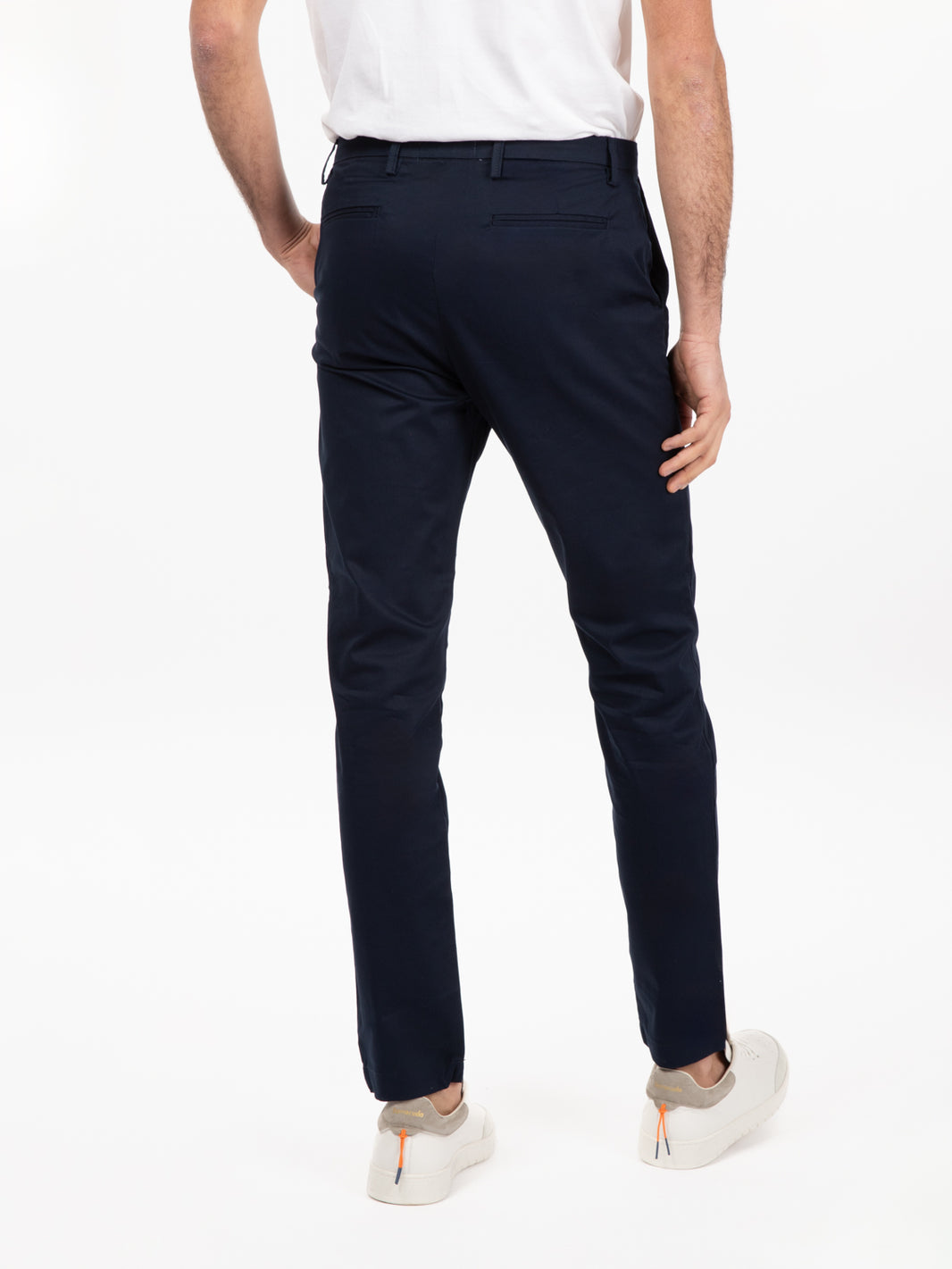 Pantaloni in cotone chino blu