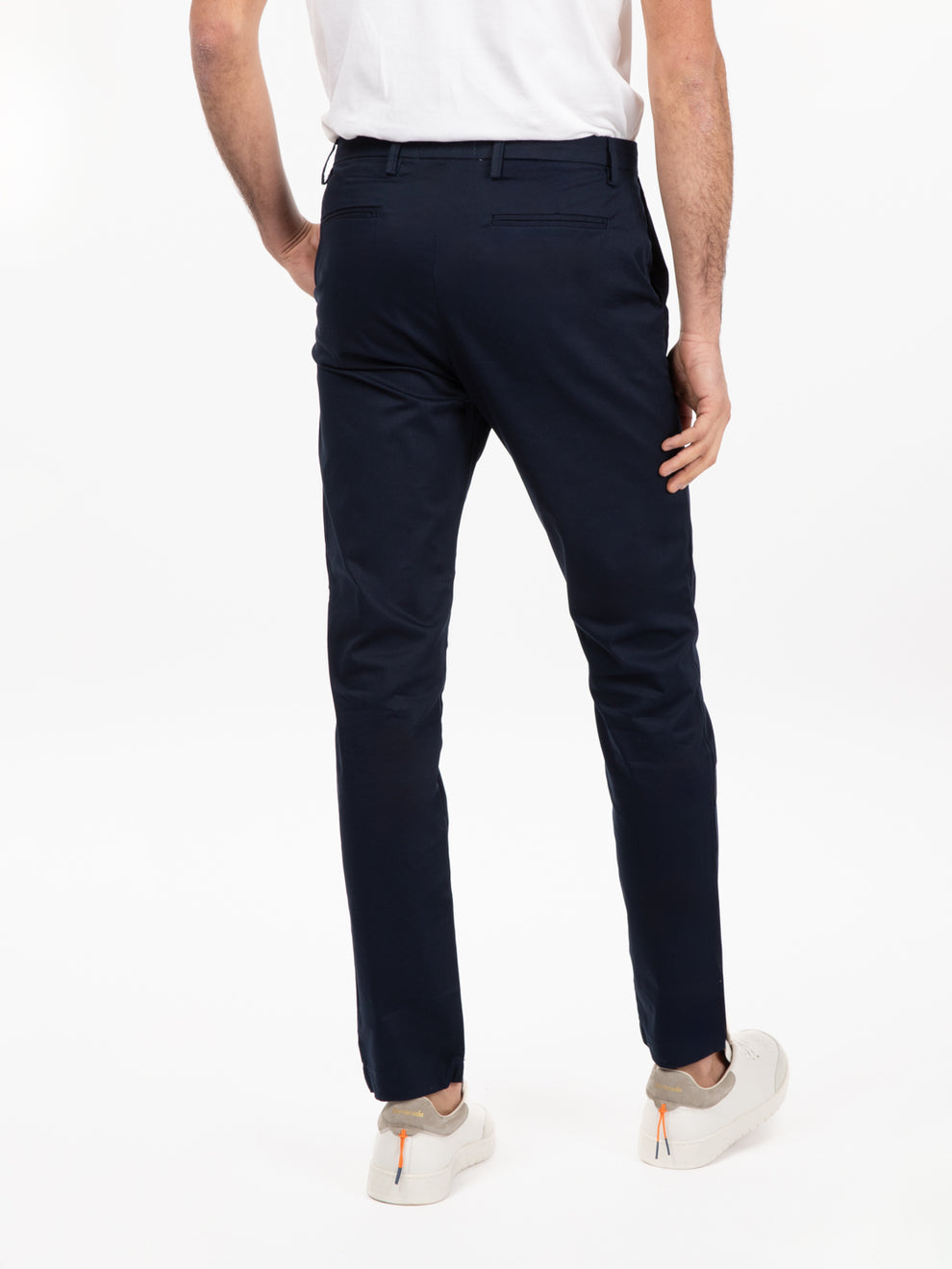 Blue chino cotton trousers