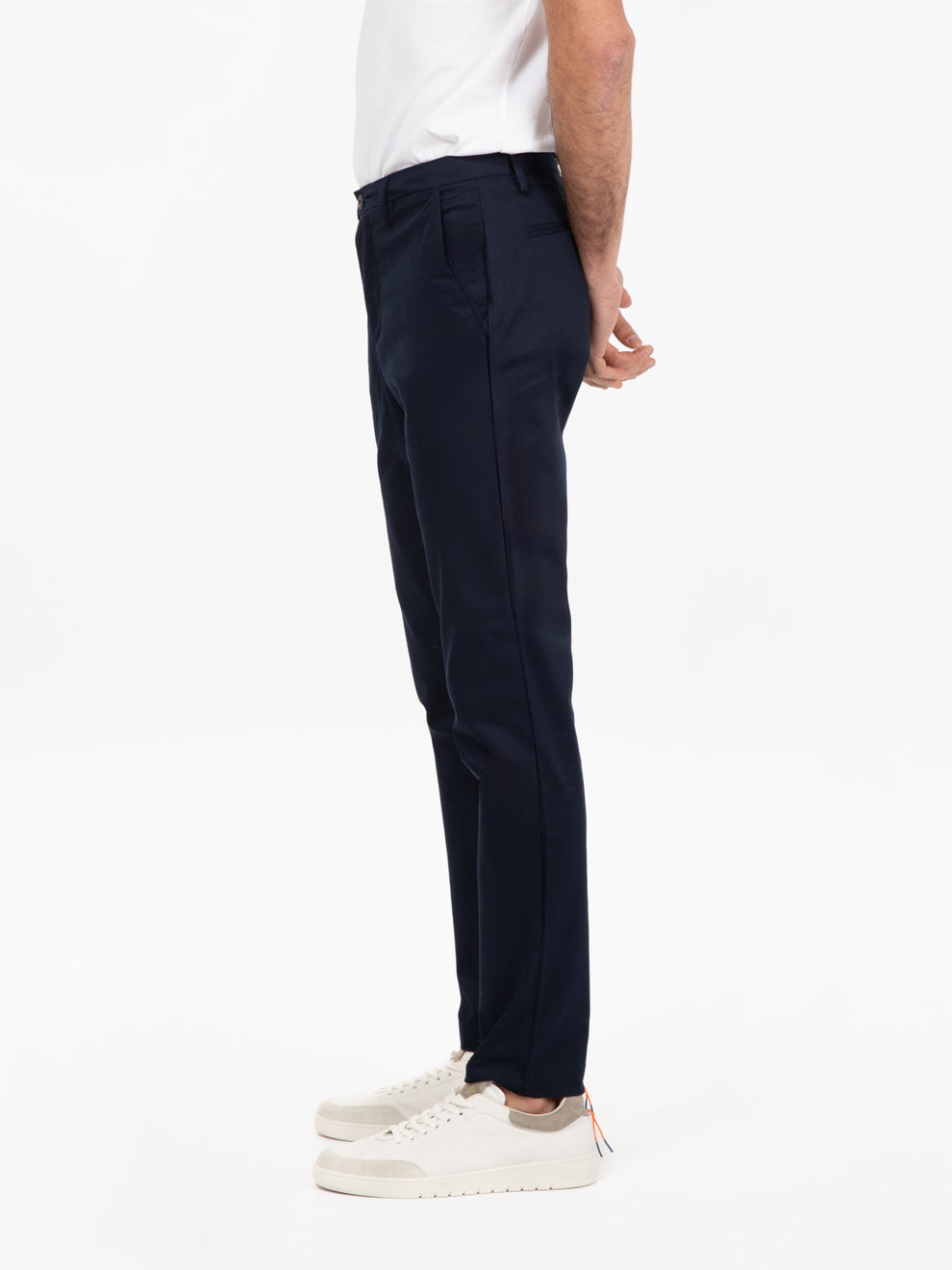 Blue chino cotton trousers