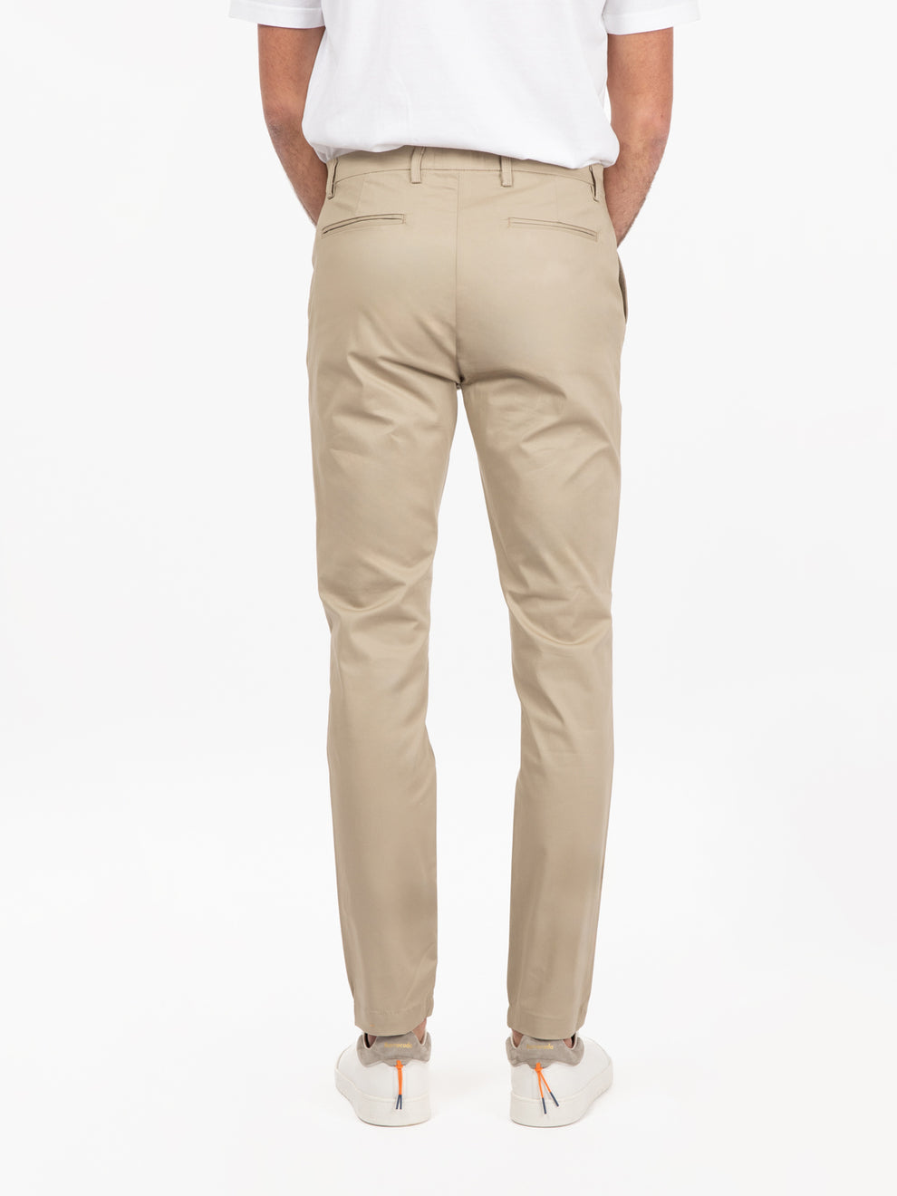 Sand chino cotton trousers