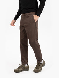Cognac cotton trousers