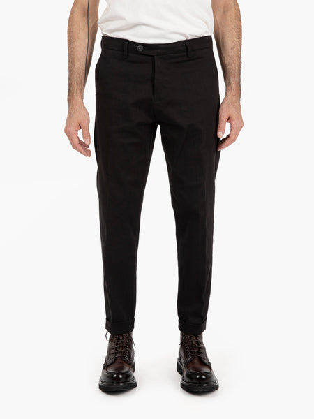 Pantaloni in cotone nero