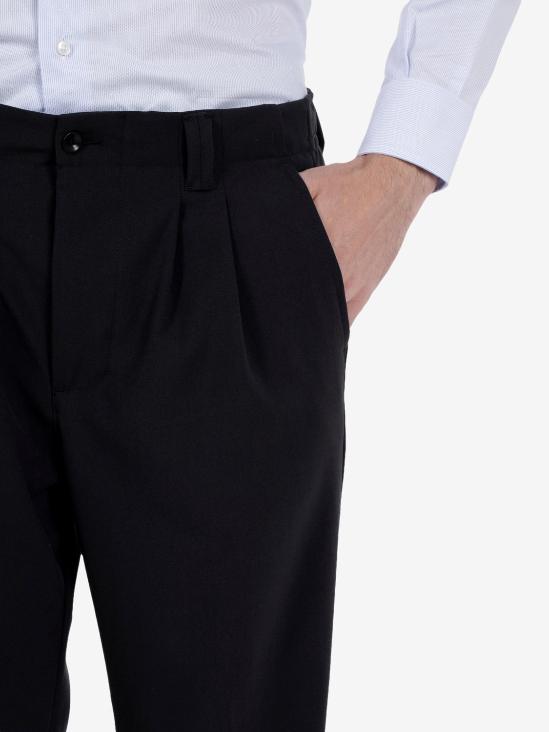 Pantaloni in poliviscosa nero