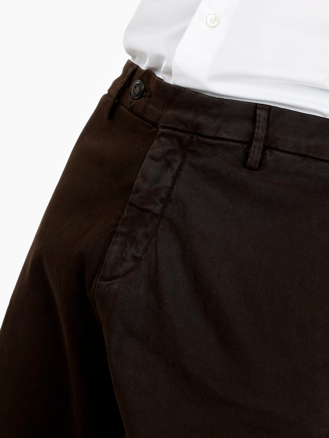 Pantaloni in twill di cotone testa di moro