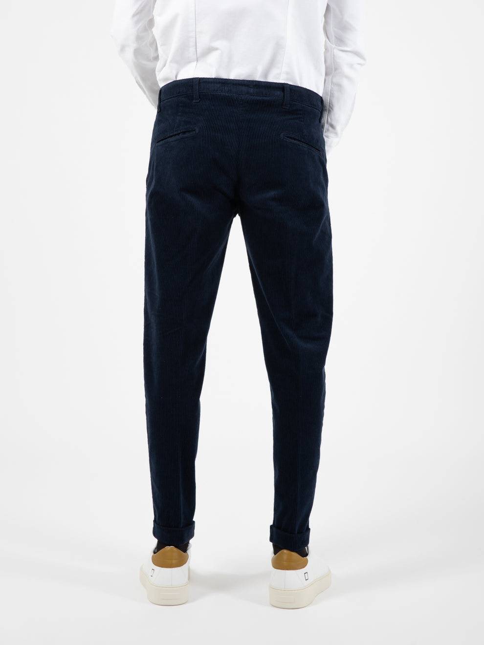 Blue corduroy trousers