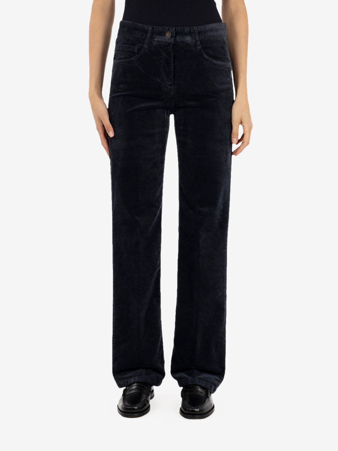 Lead straight corduroy trousers