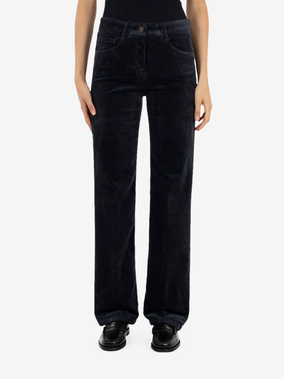 Lead straight corduroy trousers