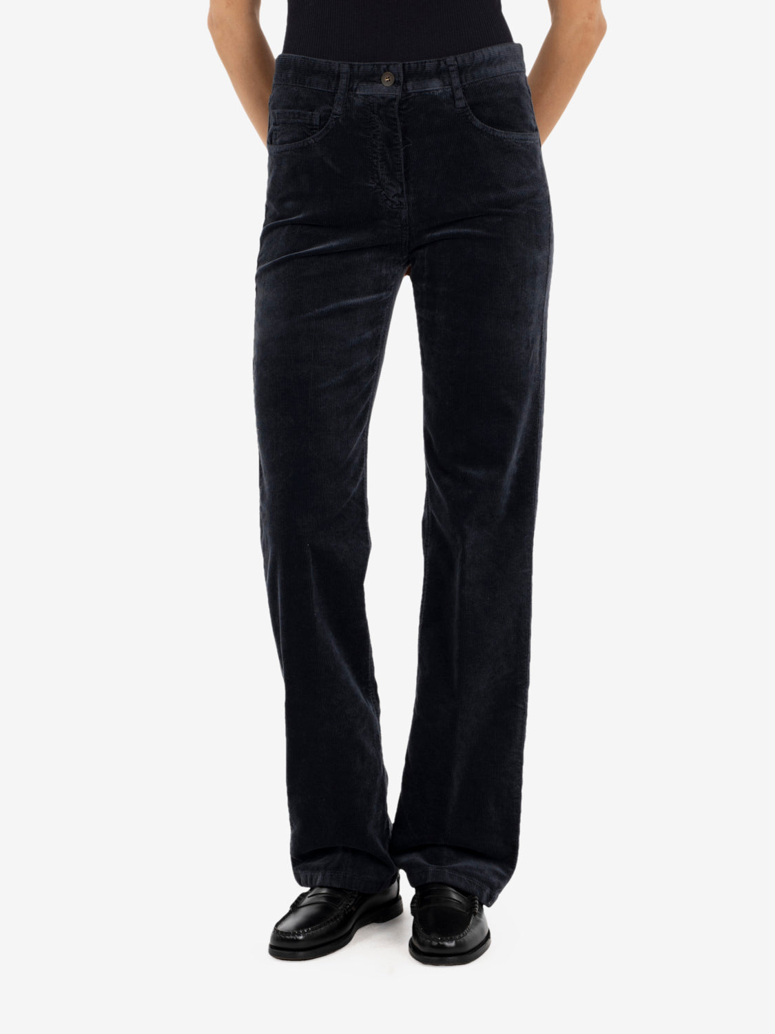 Lead straight corduroy trousers