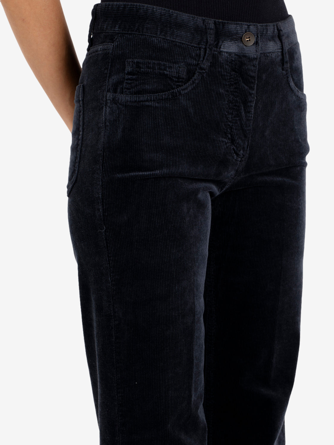 Lead straight corduroy trousers