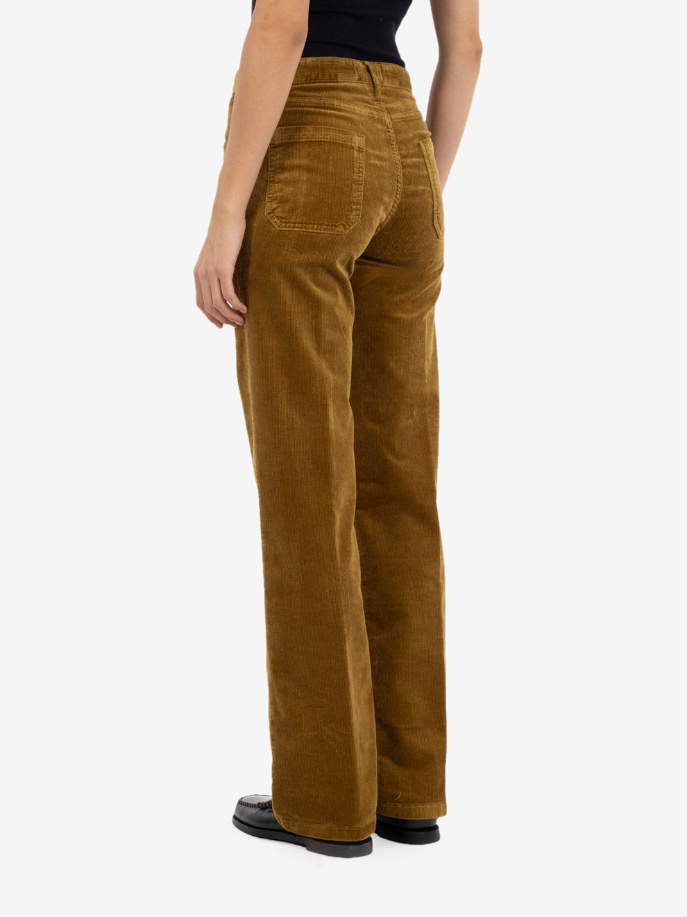 Mustard straight corduroy trousers