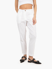 Iris straight white trousers