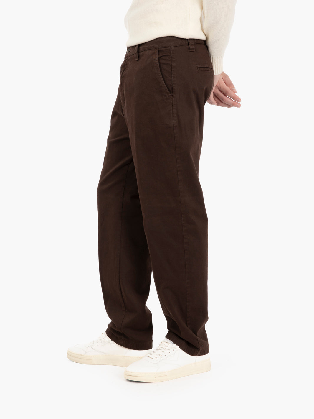 LIMA SOFT DARK BROWN TROUSERS LIMAG/126001_MRO