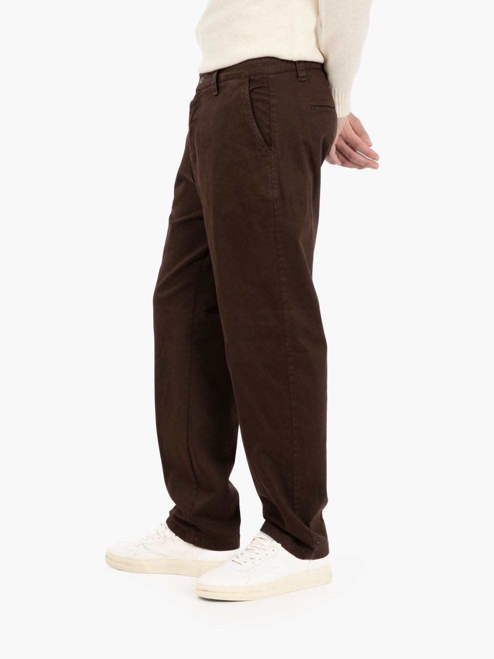 LIMA SOFT DARK BROWN TROUSERS LIMAG/126001_MRO