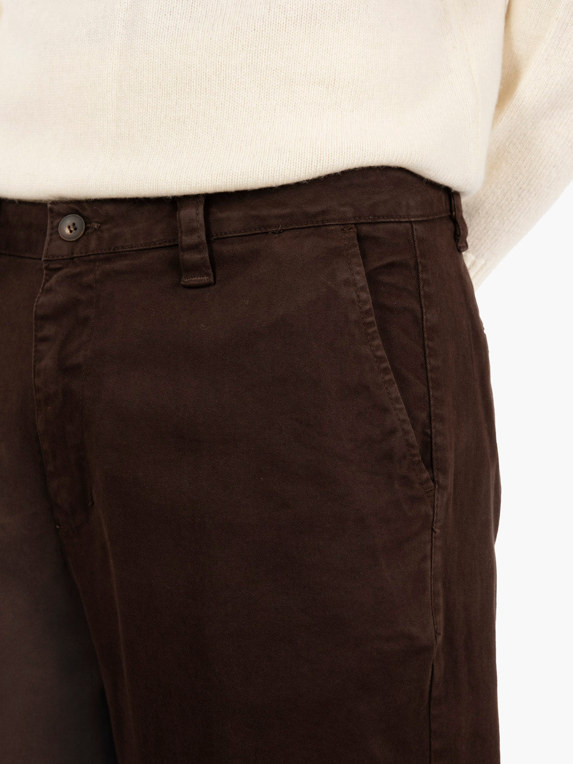 LIMA SOFT DARK BROWN TROUSERS LIMAG/126001_MRO