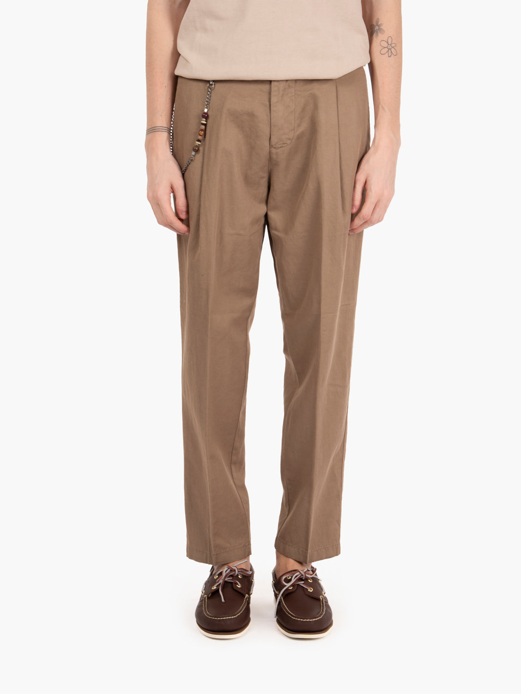 Marte trousers mixed linen khaki