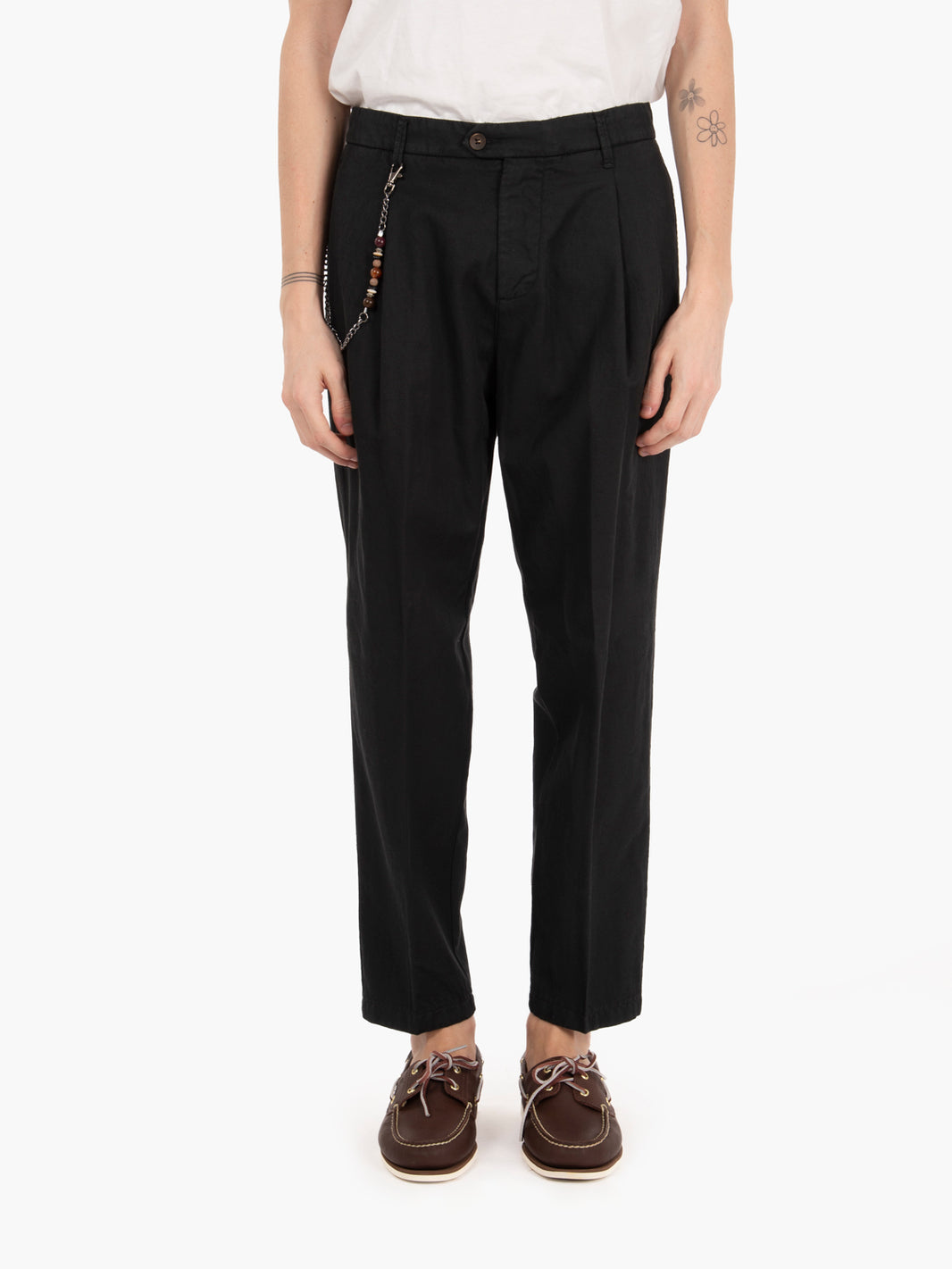 Marte trousers mixed linen black
