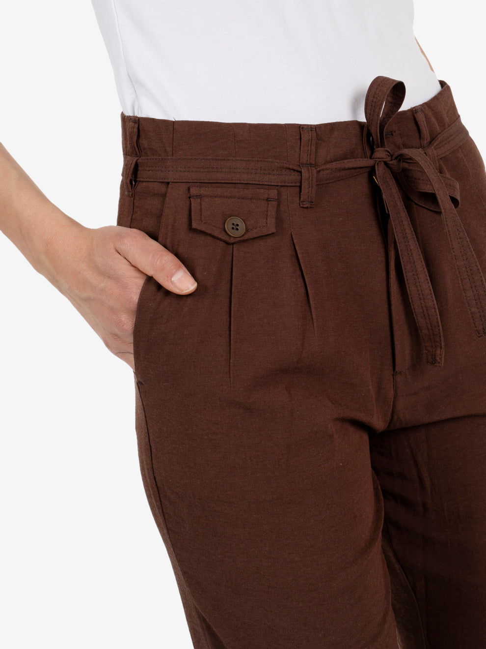 Pantaloni Martin con pinces moro