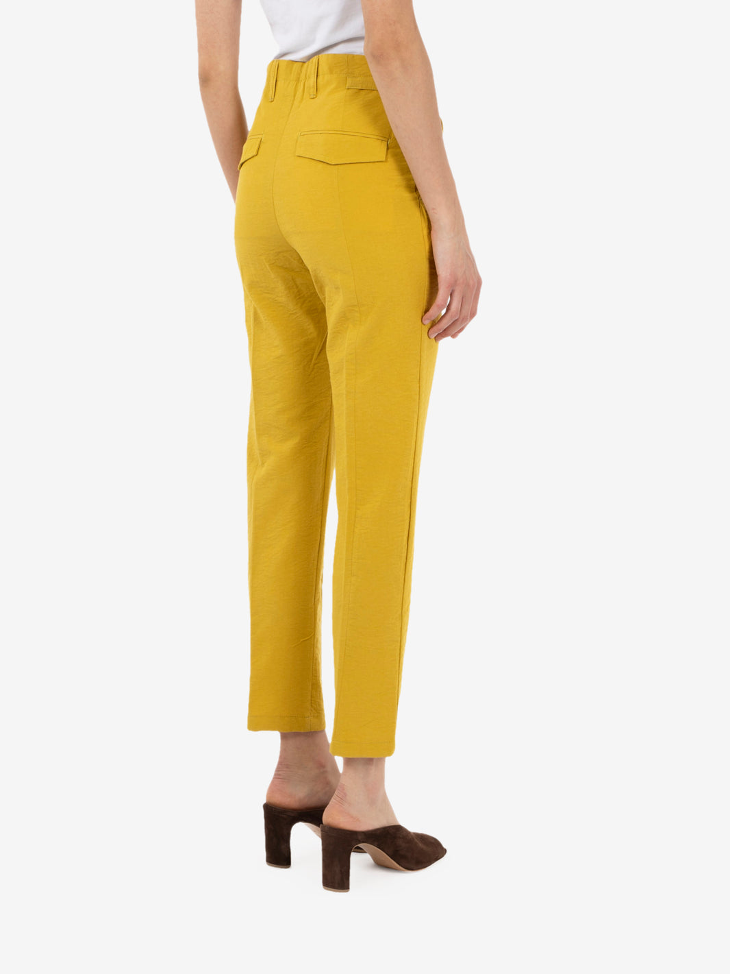 Ochre pleated Martin trousers