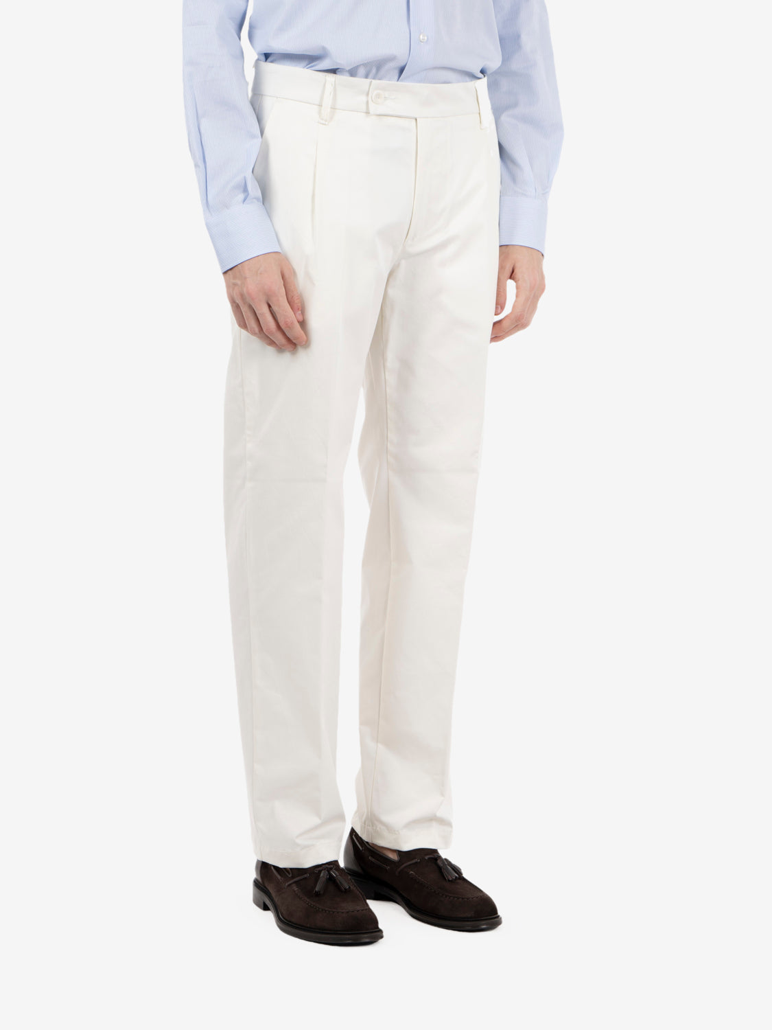 Nicky off-white pleated trousers